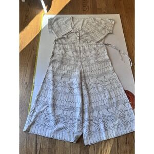 World Market Jumpsuit Womens S/M  Cotton/linen Boho